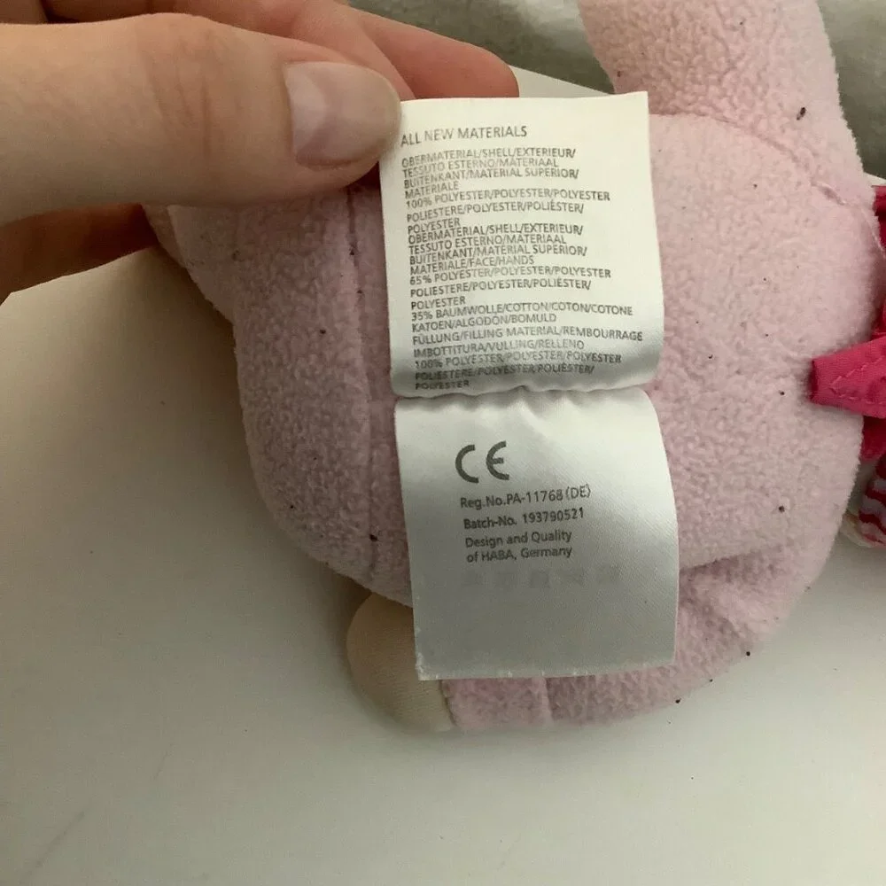Haba Snug Up Luisa  Soft Baby Doll Pink Plush Cuddly Toy 8